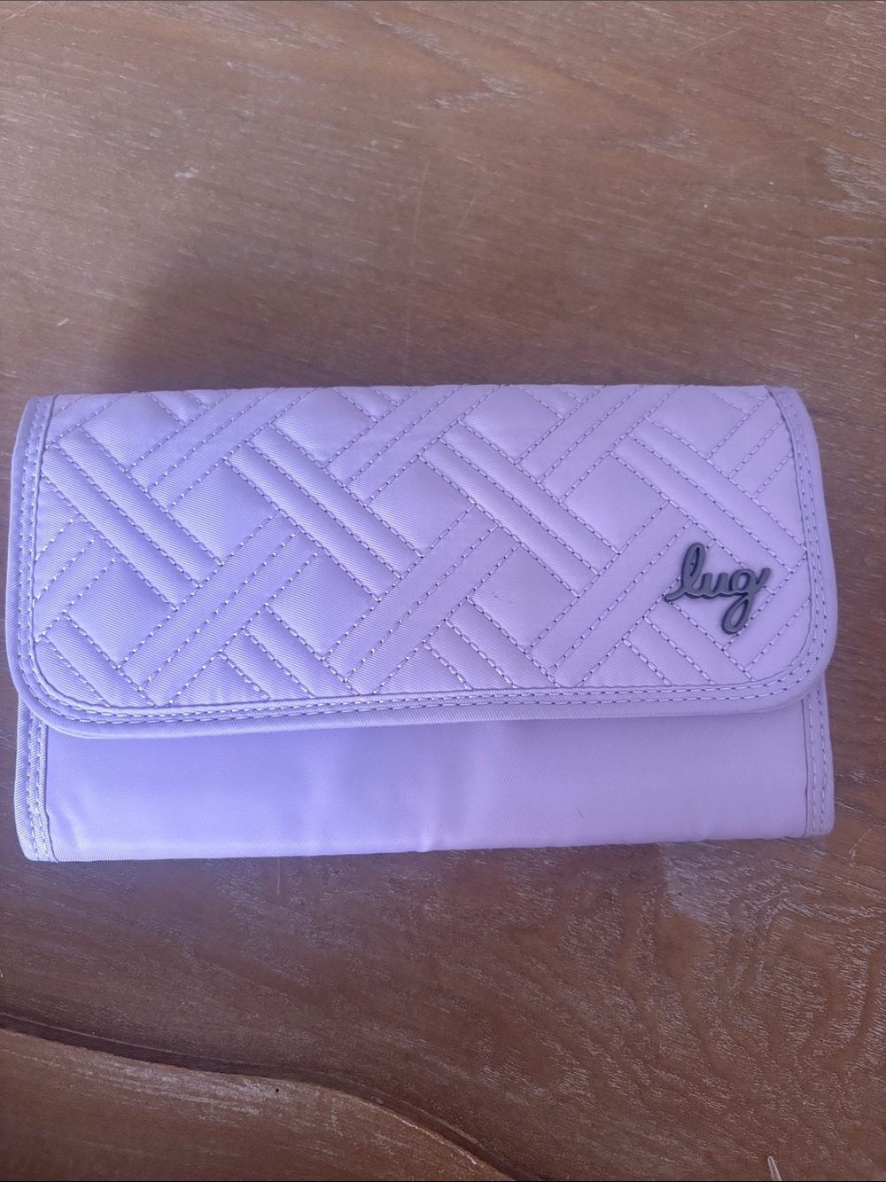 lug Quilted Lavender Fold-Over Wallet